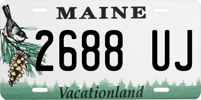 ME license plate 2688UJ