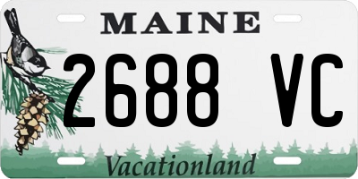 ME license plate 2688VC