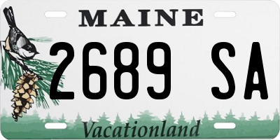 ME license plate 2689SA