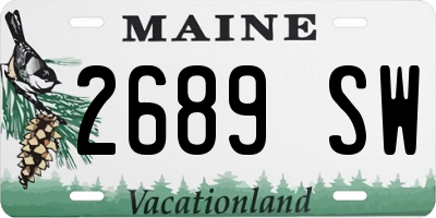 ME license plate 2689SW