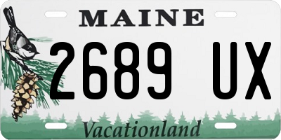 ME license plate 2689UX