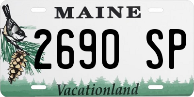 ME license plate 2690SP