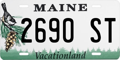 ME license plate 2690ST