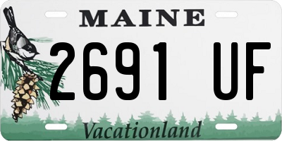 ME license plate 2691UF