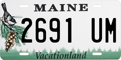 ME license plate 2691UM