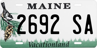 ME license plate 2692SA