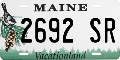 ME license plate 2692SR