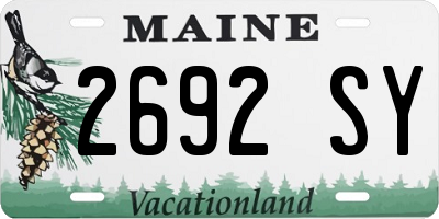 ME license plate 2692SY