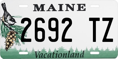 ME license plate 2692TZ