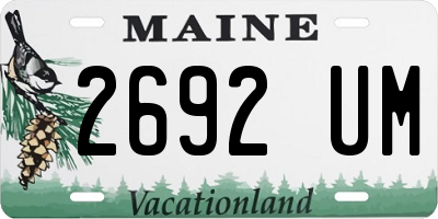 ME license plate 2692UM