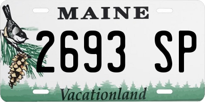 ME license plate 2693SP