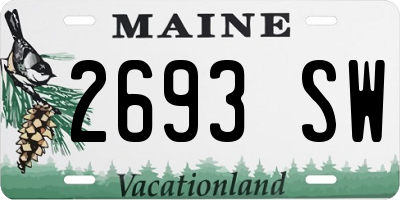 ME license plate 2693SW