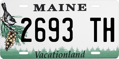 ME license plate 2693TH