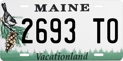 ME license plate 2693TO
