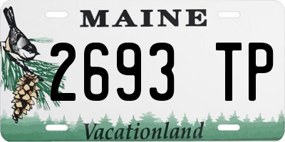 ME license plate 2693TP