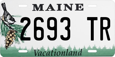 ME license plate 2693TR