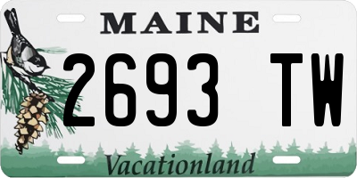 ME license plate 2693TW