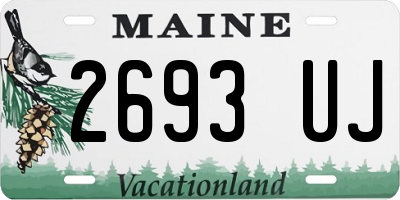 ME license plate 2693UJ