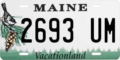 ME license plate 2693UM