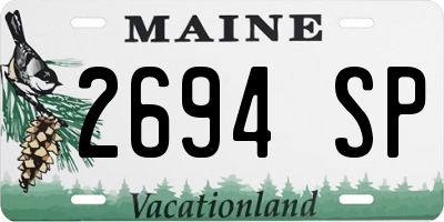 ME license plate 2694SP