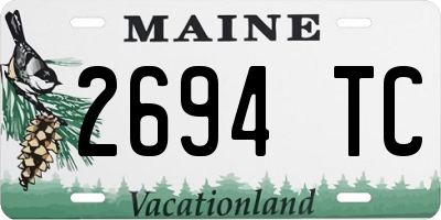 ME license plate 2694TC