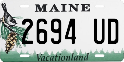 ME license plate 2694UD