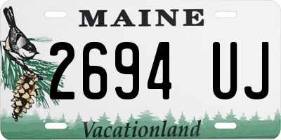 ME license plate 2694UJ