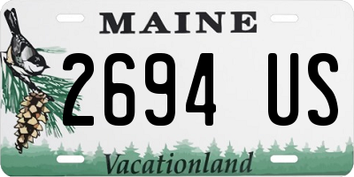 ME license plate 2694US