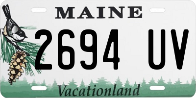 ME license plate 2694UV
