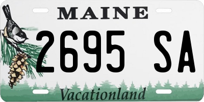 ME license plate 2695SA