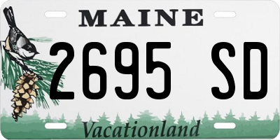 ME license plate 2695SD