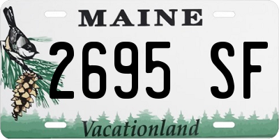 ME license plate 2695SF