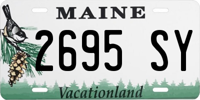 ME license plate 2695SY