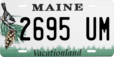 ME license plate 2695UM
