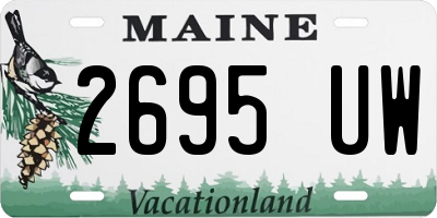 ME license plate 2695UW