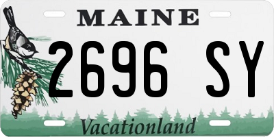 ME license plate 2696SY