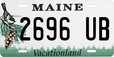 ME license plate 2696UB
