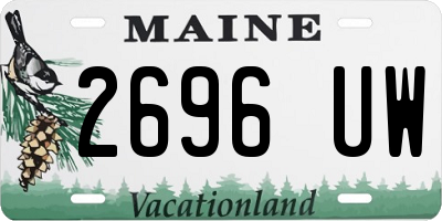 ME license plate 2696UW