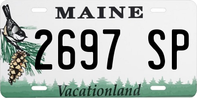 ME license plate 2697SP