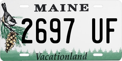 ME license plate 2697UF