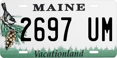 ME license plate 2697UM