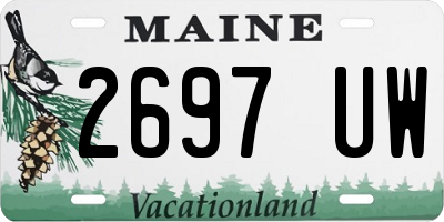 ME license plate 2697UW