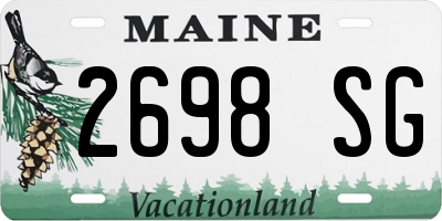 ME license plate 2698SG