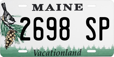 ME license plate 2698SP