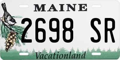 ME license plate 2698SR