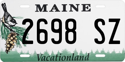 ME license plate 2698SZ