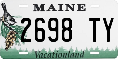 ME license plate 2698TY