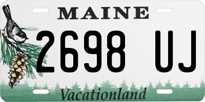 ME license plate 2698UJ