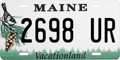 ME license plate 2698UR