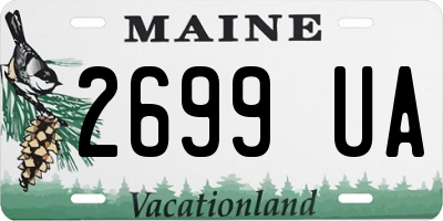 ME license plate 2699UA